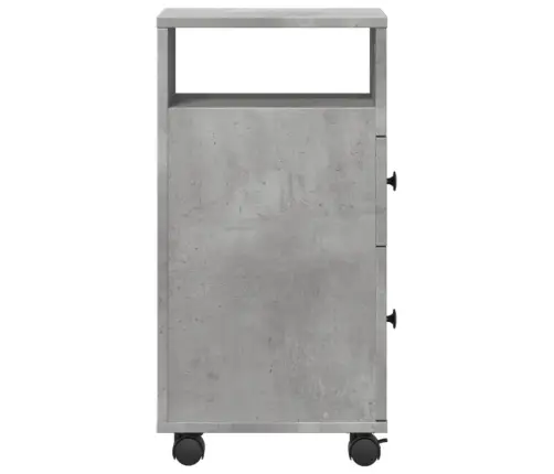 Vonios Kambario Spintelė Su Ratukais, Betono, Apdirbta Mediena