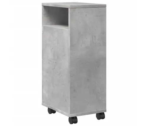 Vonios Kambario Spintelė Su Ratukais, Betono, Apdirbta Mediena