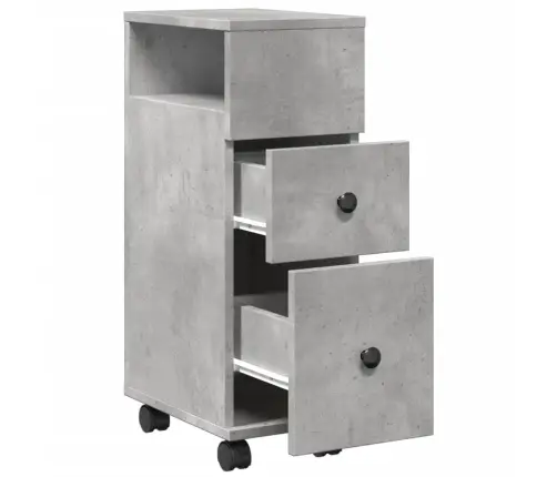Vonios Kambario Spintelė Su Ratukais, Betono, Apdirbta Mediena