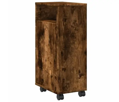 Kitsas Vannitoakapp Ratastega, Suitsutatud Tamm, Tehispuit