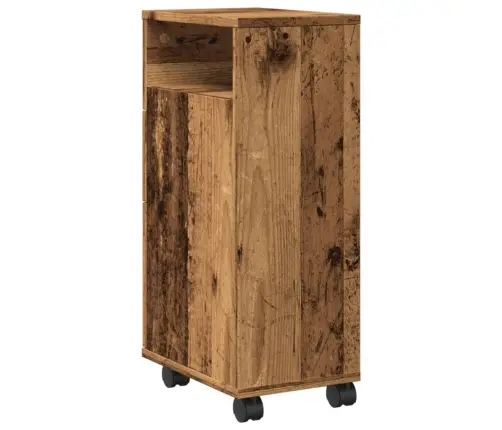 Kitsas Vannitoakapp Ratastega, Vana Puit, Tehispuit