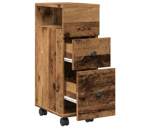 Kitsas Vannitoakapp Ratastega, Vana Puit, Tehispuit