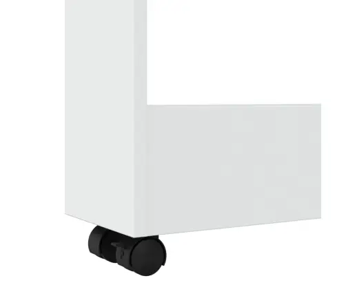 Šauri Glabāšanas Ratiņi, 3 Līmeņi, Balti, Inženierijas Koks Vidaxl