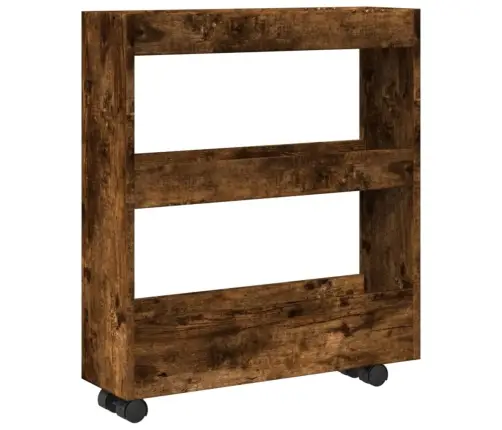 Šauri Glabāšanas Ratiņi, 3 Līmeņi, Ozola, Konstruēts Koks Vidaxl