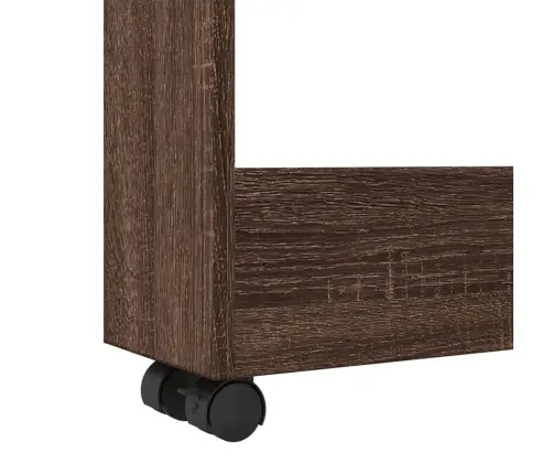 Šauri Glabāšanas Ratiņi, 3 Līmeņi, Ozolkoka, Konstruēts Koks Vidaxl