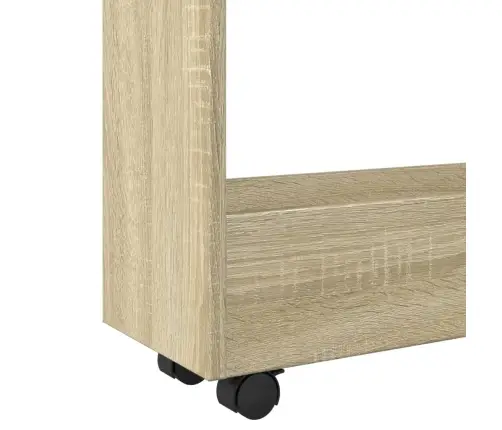 Šauri Glabāšanas Ratiņi, 3 Līmeņi, Ozola, Konstruēts Koks Vidaxl