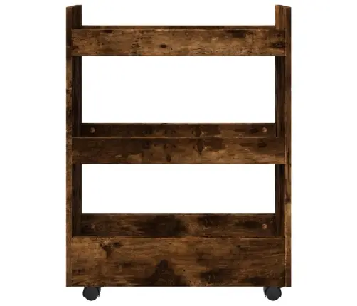 Šauri Glabāšanas Ratiņi, 3 Līmeņi, Ozola, Konstruēts Koks Vidaxl