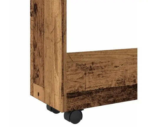 Šauri Glabāšanas Ratiņi, 3 Līmeņi, Veca Koka, Konstruēts Koks Vidaxl