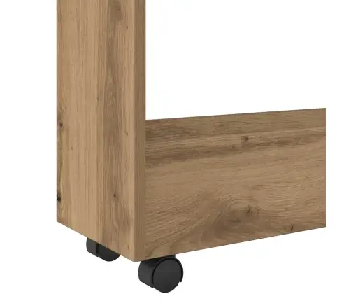 Siauras Vežimėlis Daiktams, 3 Aukštų, Artisano Ąžuolo, Mediena