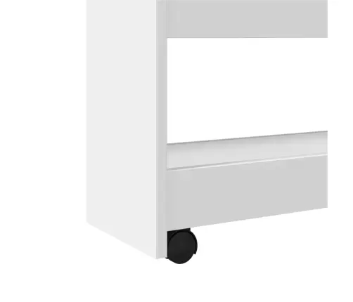 Šauri Glabāšanas Ratiņi, 4 Līmeņi, Balti, Konstruēts Koks Vidaxl