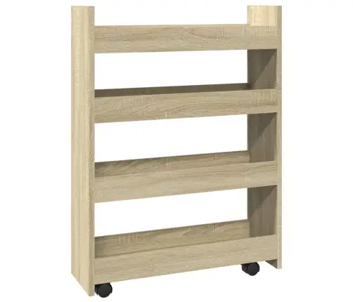 Šauri Glabāšanas Ratiņi, 4 Līmeņi, Ozola, Konstruēts Koks Vidaxl