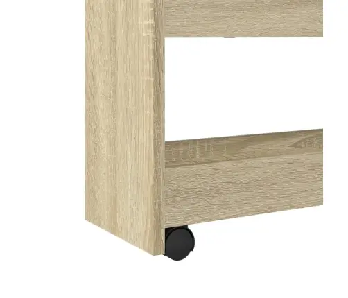 Šauri Glabāšanas Ratiņi, 4 Līmeņi, Ozola, Konstruēts Koks Vidaxl