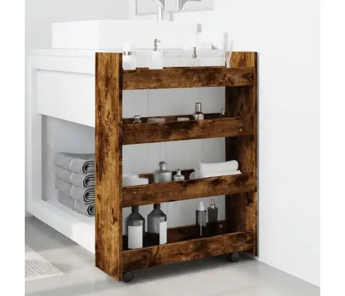 Kitsas Hoiukäru 4-Astmeline Suitsutatud Tamm Tehispuit