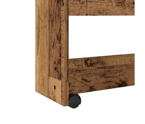 Šauri Glabāšanas Ratiņi, 4 Līmeņi, Veca Koka, Konstruēts Koks Vidaxl