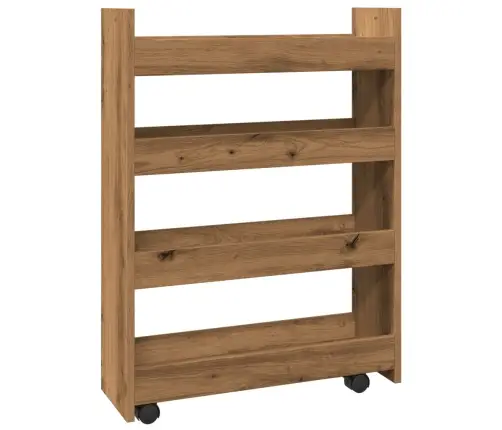 Šauri Glabāšanas Ratiņi, 4 Līmeņi, Koka Krāsa, Konstruēts Koks Vidaxl