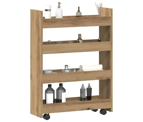 Šauri Glabāšanas Ratiņi, 4 Līmeņi, Koka Krāsa, Konstruēts Koks Vidaxl