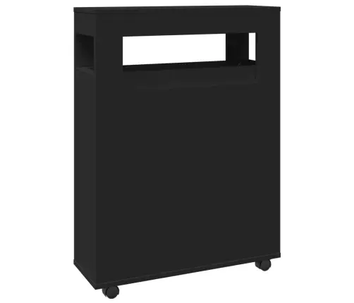 Kitsas Vannitoakapp Ratastega, Must, Tehispuit