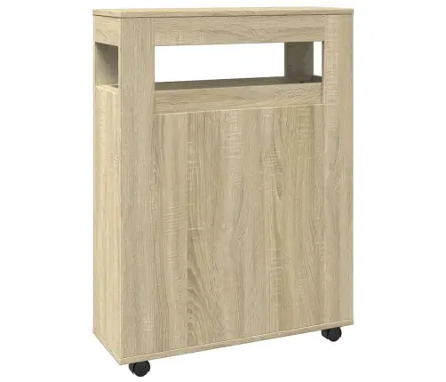 Kitsas Vannitoakapp Ratastega, Sonoma Tamm, Tehispuit