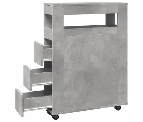 Kitsas Vannitoakapp Ratastega, Betoonhall, Tehispuit