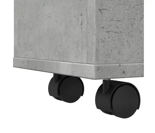 Kitsas Vannitoakapp Ratastega, Betoonhall, Tehispuit