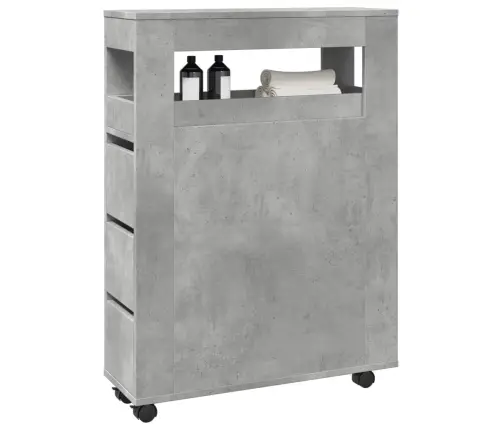 Kitsas Vannitoakapp Ratastega, Betoonhall, Tehispuit