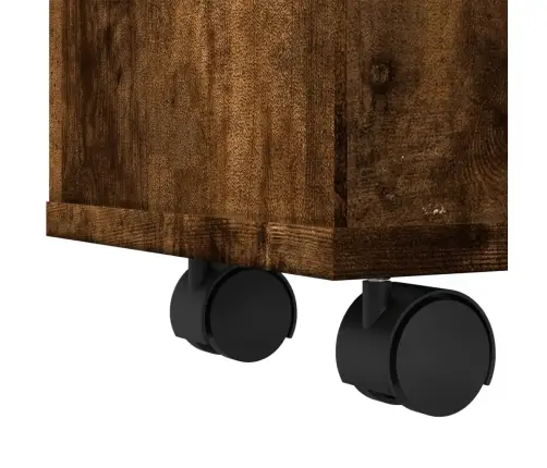 Šaurs Vannasistabas Skapis Ar Riteņiem, Ozolkoka Krāsa Vidaxl