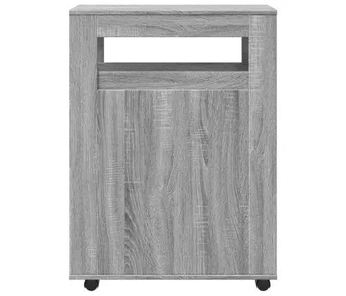 Kitsas Vannitoakapp Ratastega, Hall Sonoma Tamm, Tehispuit