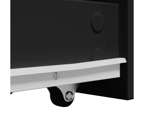 Šaurs Vannasistabas Skapis Ar Riteņiem, Melns, Konstruēts Koks Vidaxl