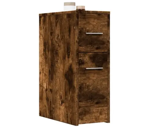 Kitsas Vannitoa Kummut Ratastega, Suitsutatud Tamm, Tehispuit