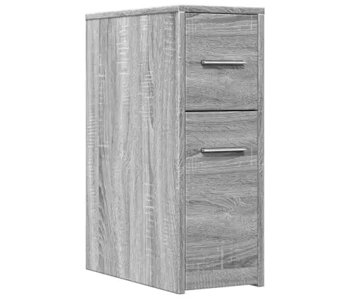 Kitsas Vannitoa Kummut Ratastega, Hall Sonoma Tamm, Tehispuit