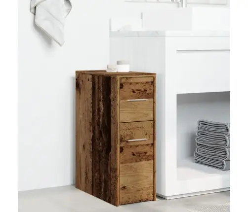 Kitsas Vannitoa Kummut Ratastega, Vana Puit, Tehispuit