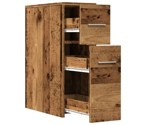 Kitsas Vannitoa Kummut Ratastega, Vana Puit, Tehispuit