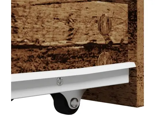 Kitsas Vannitoa Kummut Ratastega, Vana Puit, Tehispuit