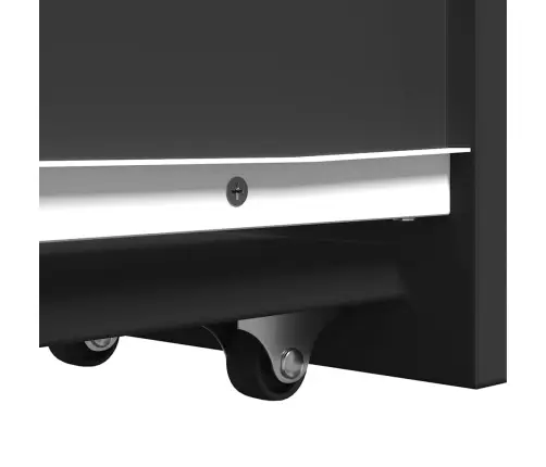 Kitsas Vannitoa Kummut Ratastega, Must, Tehispuit