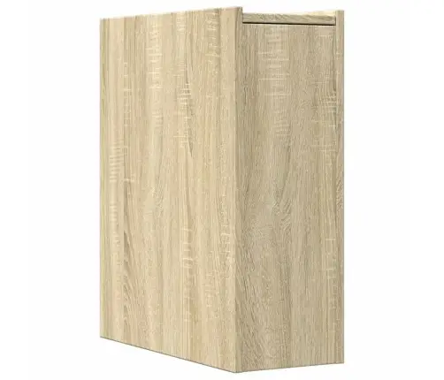 Šaurs Vannasistabas Skapis Ar Riteņiem, Ozolkoka Krāsa Vidaxl