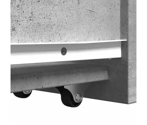 Šaurs Vannasistabas Skapis Ar Riteņiem, Betona Pelēks Vidaxl