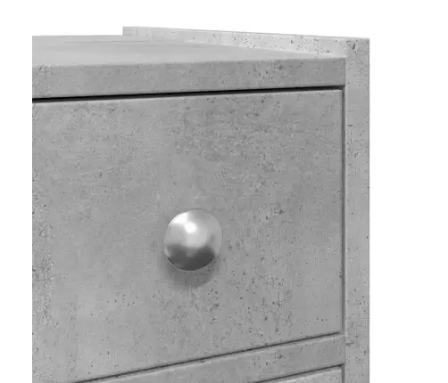 Šaurs Vannasistabas Skapis Ar Riteņiem, Betona Pelēks Vidaxl