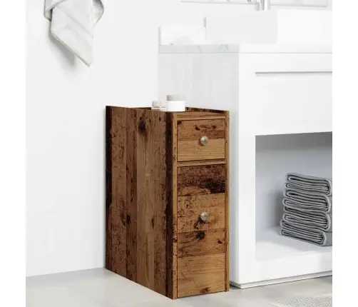 Kitsas Vannitoa Kummut Ratastega, Vana Puit, Tehispuit