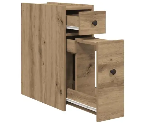 Vonios Kambario Spintelė Su Ratukais, Artisano Ąžuolo, Mediena