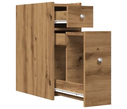 Vonios Kambario Spintelė Su Ratukais, Artisano Ąžuolo, Mediena