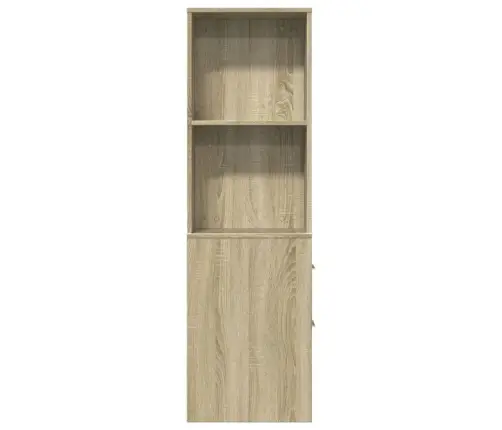 Šaurs Vannasistabas Skapis Ar Riteņiem, Ozolkoka Krāsa Vidaxl