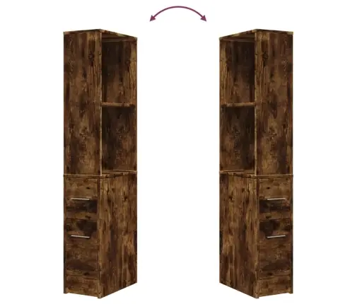 Kitsas Vannitoa Kummut Ratastega, Suitsutatud Tamm, Tehispuit