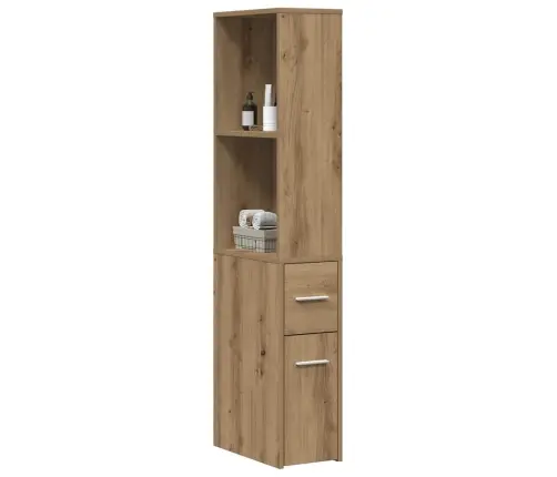 Šaurs Vannasistabas Skapis Ar Riteņiem, Koka Krāsa Vidaxl