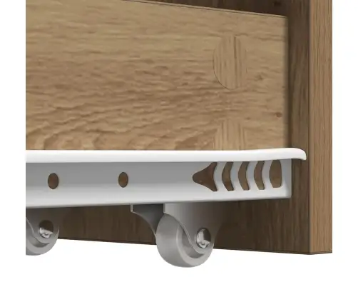 Šaurs Vannasistabas Skapis Ar Riteņiem, Koka Krāsa Vidaxl