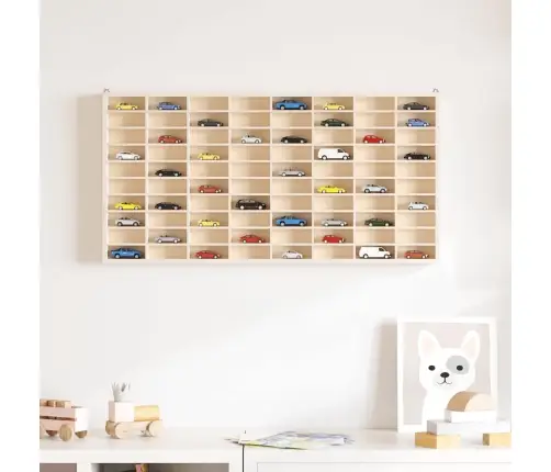 Medinė Kolekcinė Vitrina Su 80 Skyrių, 80X4,5X40,5 Cm