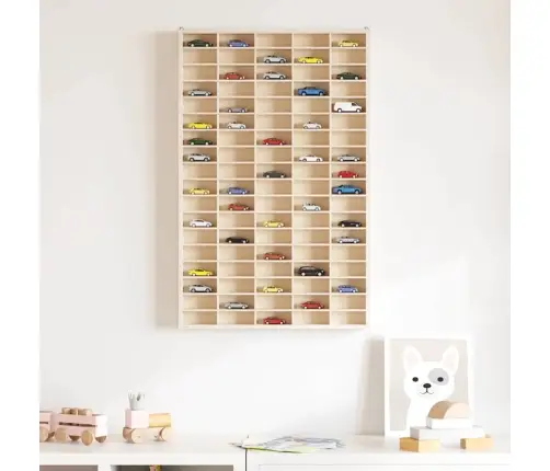 Medinė Kolekcinė Vitrina Su 90 Skyrių, 50,5X4,5X79 Cm