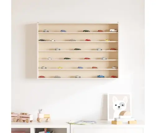 Puidust Koguja Vitriin 6 Riiuliga, 80X8,5X55 Cm