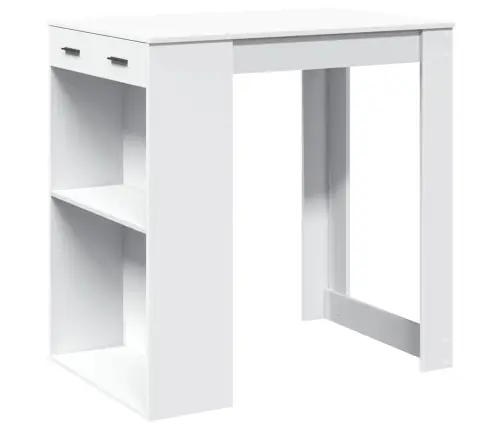 Baarilaud, Valge, 102X70X103,5 Cm Tehispuit