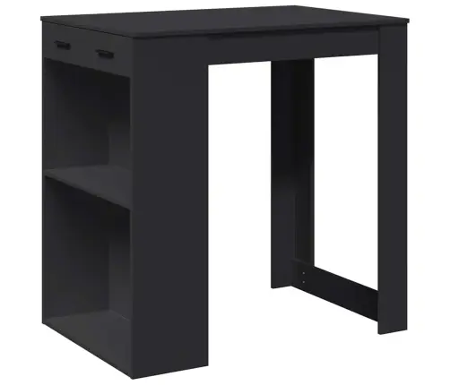 Bāra Galdiņš, Melns, 102X70X103,5 Cm, Inženierijas Koks Vidaxl