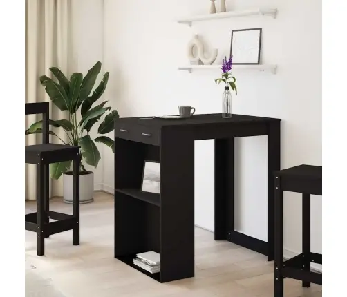 Bāra Galdiņš, Melns, 102X70X103,5 Cm, Inženierijas Koks Vidaxl